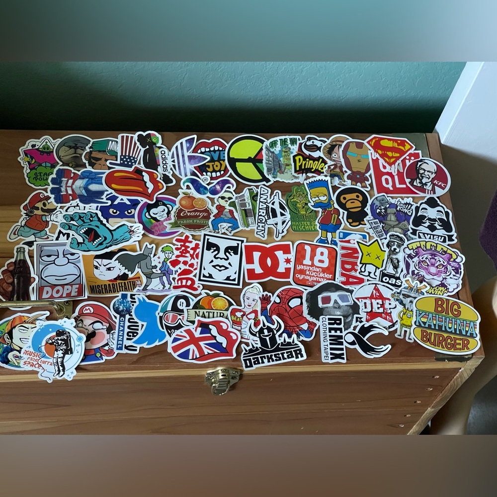 Lot 60 Vinyl Laptop Skateboard Stickers bomb Luggage Decals Dope Sticker +-3”